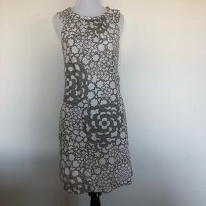Trina Turk Shift Dress in gray and white metallic
